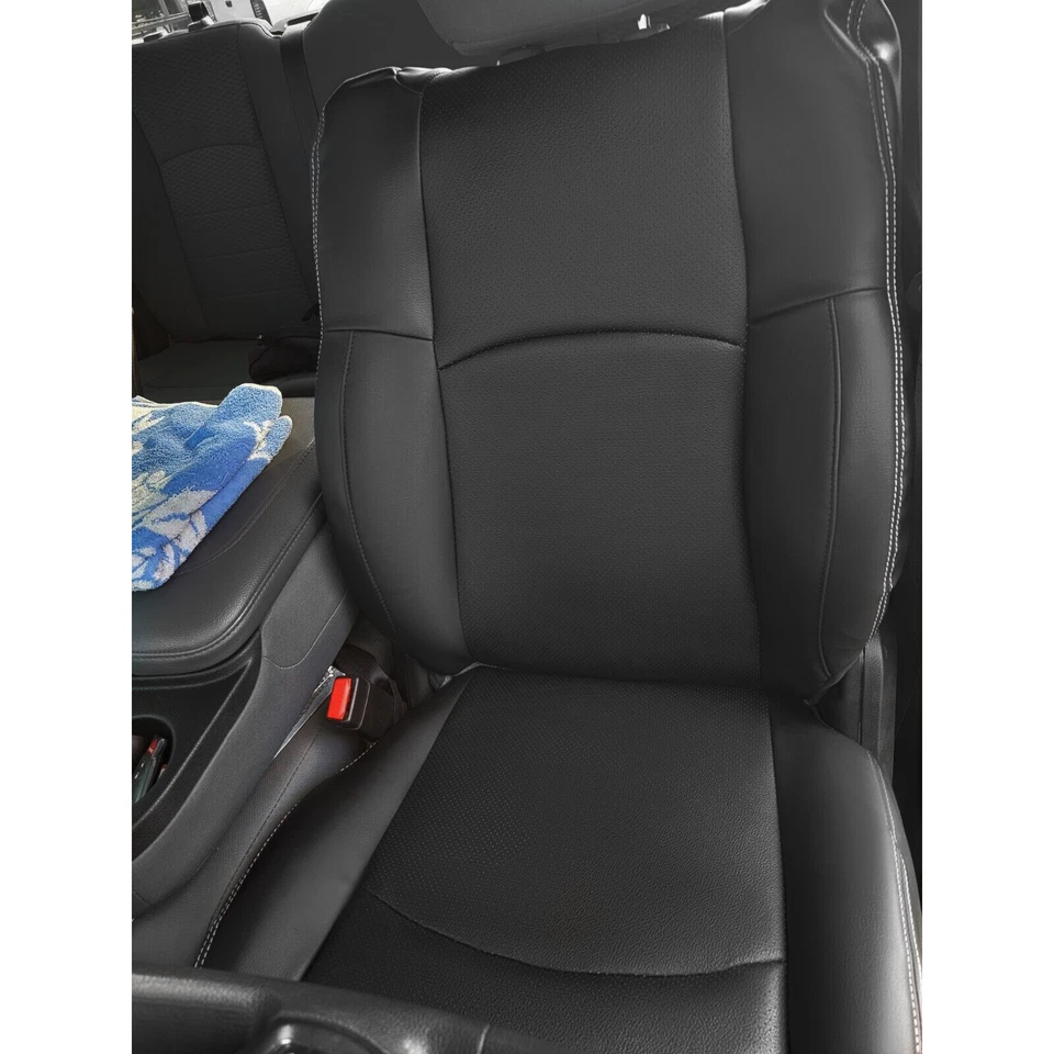 For 2009-2018 Dodge Ram 1500 2500 3500 Laramie Leather Seat Covers Black 4 Pics Foto 4 de 4