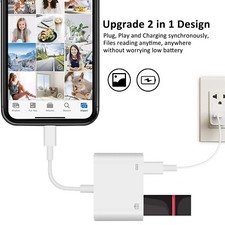 USB Camera OTG Male to USB 2.0 Female Adapter for iPhone iPad, iOS 13 14 15