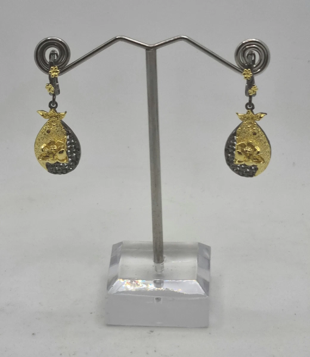 Enormi orecchini pendenti a forma di conchiglia placcati in oro 14 carati/Orecchini pendenti unici con cabochon a sfera in acrilico trasparente e oro/Regalo per lei/Idea regalo/N. 905 - Italia