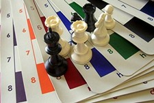 CLUB COMBO: Chess Set w/ Vinyl Board - Tourna...