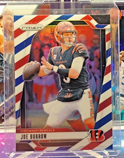 2024 Panini Prizm - Red White & Blue Prizm Joe Burrow #55 RWB