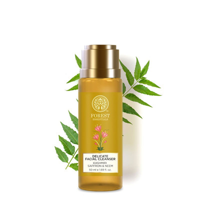 Forest Essentials Travel Size Delicate Facial Cleanser Kashmiri Saffron&Neem50ml
