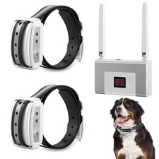 Electric Wireless Dog Fence System, Pet Containment System for 2 Dogs and Pet...