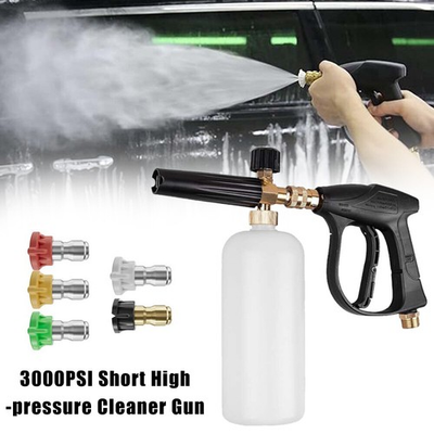 #ad 3000 PSI Short High pressure Cleaner Gun W 1 4in 5 quick Connection Nozzle Head $123.94