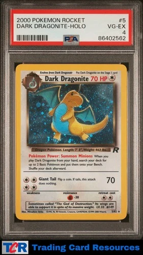 2000 Pokemon Rocket #5 Dark Dragonite Holo PSA 4 VG-EX