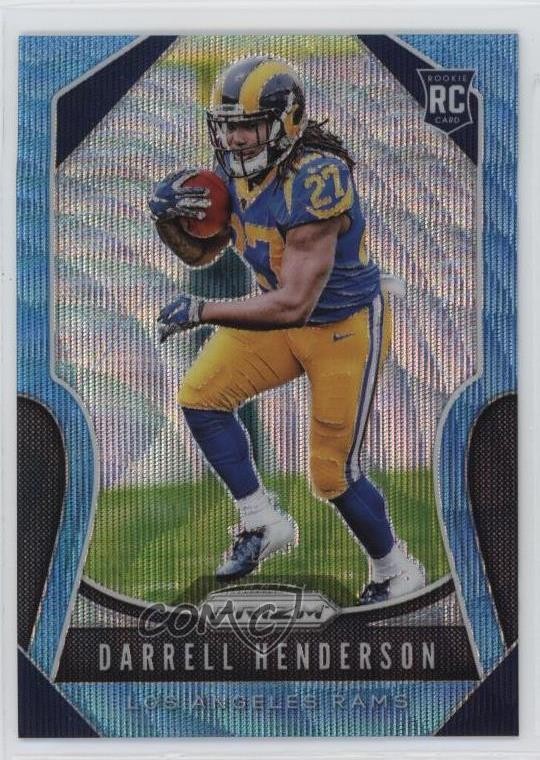 2019 Panini Prizm Rookies Blue Wave Prizm 10/199 Darrell Henderson #330 x5u