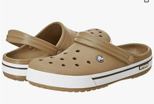 NWT New CROCS Unisex Crocband 11 W 9 M Slip-On Clogs Shoes KHAKI ESPRESSO