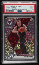 2019 Mosaic Fast Break Silver Prizm Tyler Herro (Black Jersey) PSA 9 MINT 02ez
