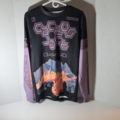 Cactus Jack Gaming Jersey Long Sleeve Black Purple M Polyester Graphic Print
