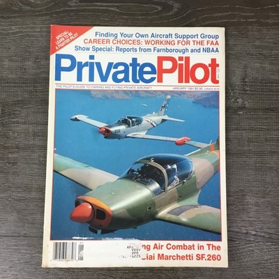 Private Pilot January 1991 FAA Careers Basler DC-3 Marchetti SF.260 Oil and TBO
