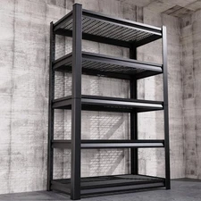 72" H Garage Shelving Heavy Duty 3000 LBS 5 Tier Storage Shelves Adjustable