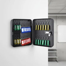 Secure 48-key Locking Key Box with Combination Code - Wall-Mounted Organizer