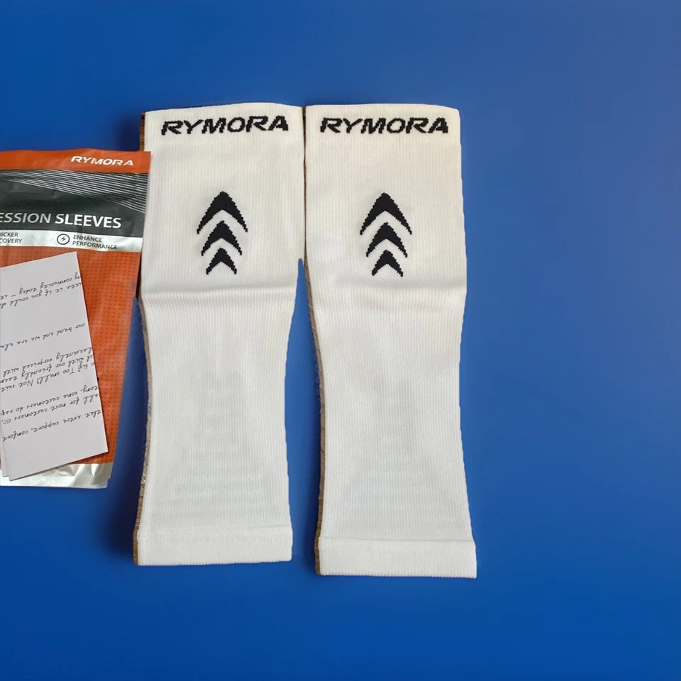 Rumors Calf Compression Sleeves Unisex White Size Medium New - Image 3 of 4