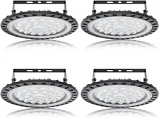 4Pack 100W UFO high Bay Lights 10000LM Super Bright Warehouse led Light Fixture