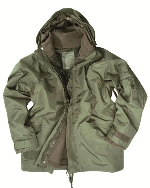 US Nässeschutz mit Fleecejacke,Regenjacke, oliv -NEU- - Bild 1 von 1