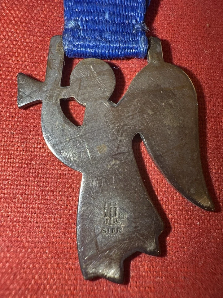 James Avery Retired Sterling Silver Bookmark 2 Angels Blue Ribbon - DISCONTINUED Foto 4 de 4