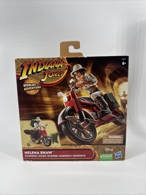 Indiana Jones Helena Shaw Action Figure Motorcycle Worlds of Adventure Hasbro