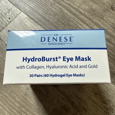 HydroBurst Hydrogel Under Eye Masks Collagen Gold HA 30 Pairs  (NEW & SEALED)