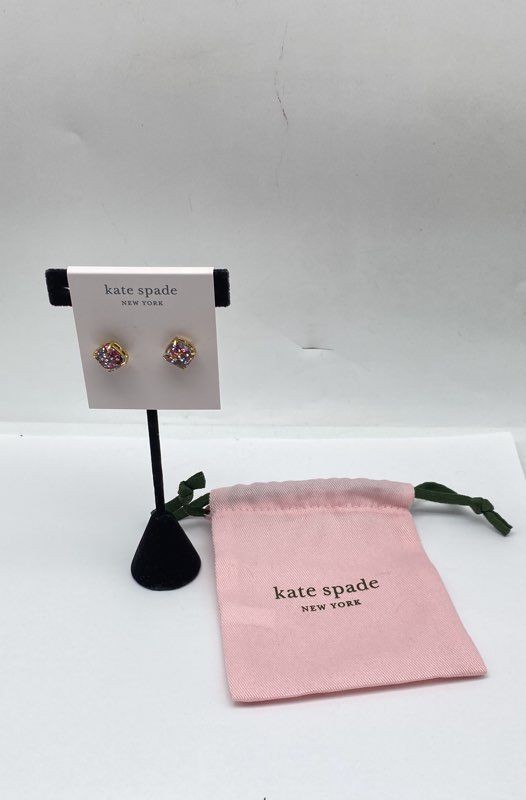 Kate Spade Gold Tone Confetti Glitter Stud Earrings 5.4 g
