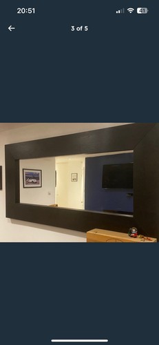 Solid Wooden Framed Mirror Rectangle Wall Mounted & floor Ready - Picture 3 of 4