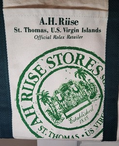 A.H. Riise St. Thomas US Virgin Islands *TOTE BAG* Official Rolex Retailer