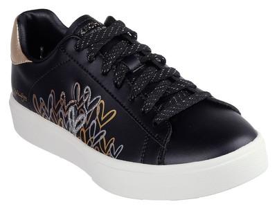 SKETCHERS Damen-Sportschuh Court-Stil Schnürschuh Plateau Komfort gepolstert UK 3 8
