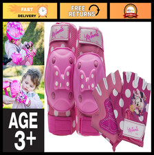 Minnie Mouse Child Bike Accessories - Helmet, Bell, and Safety Gear Set