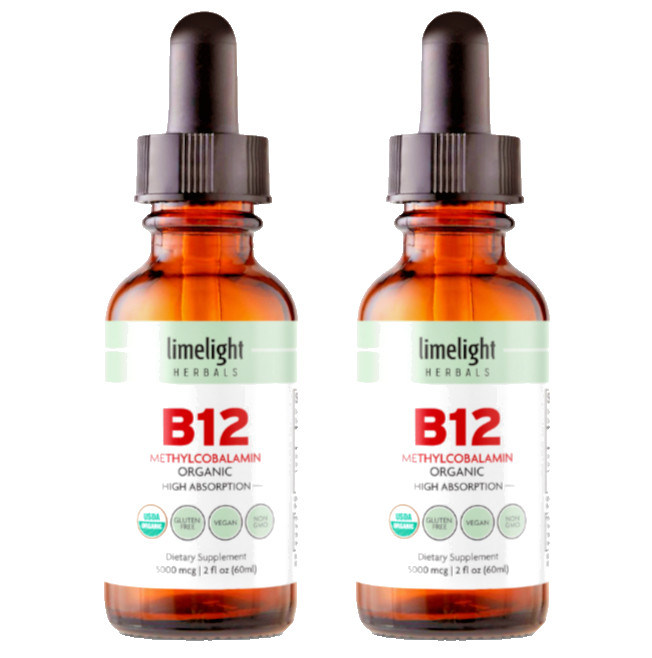 Buy 1 Get 1 FREE Organic Vitamin B12 Liquid 5000mcg Free Shipping