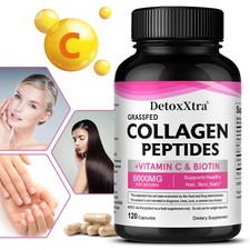 Super Collagen With Vitamin C Biotin Skin Hair Nails Antioxidants 120 Capsules