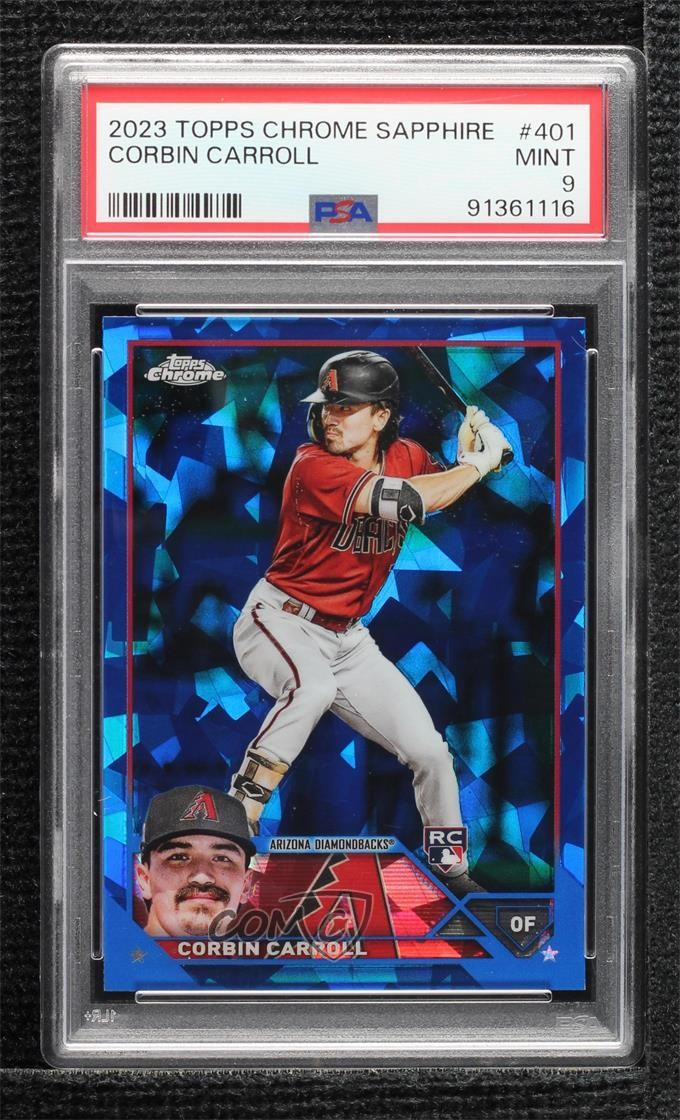 2023 Topps Chrome Sapphire Edition Corbin Carroll #401 PSA 9 MINT Rookie RC 0i87