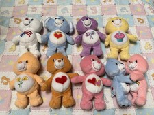 Vintage Lot Of 9 Care Bears 8" Plush Toys 2002-2003 Birthday Bear, Bright Heart