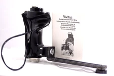 HEAVY DUTY VIVITAR QUICK RELEASE CAMERA FLASH BRACKET WITH CABLE SHUTTER RELEASE