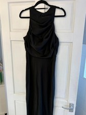 ASOS Black dress with ruched detail, button up back zip fastening size 10 BNWT