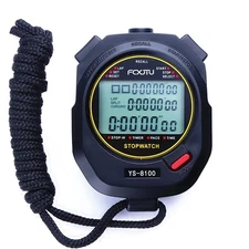 Sports Stopwatch 100 Laps Split Memory Digital Timer, Alarm, Water Resistant