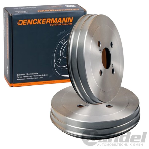 2X Denckermann Bremstrommeln 200Mm Hinten Passend FüR Toyota Yaris-image