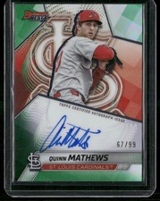 2025 Bowman's Best #B25-QM Quinn Mathews Green Refractor Auto /99