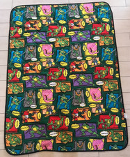 Reversible TMNT Teenage Mutant Ninja Turtles Nickelodeon Blanket Throw 56"x 40"