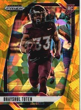 2025 Panini Prizm Draft Picks #66 Bhayshul Tuten Prizms Gold Ice