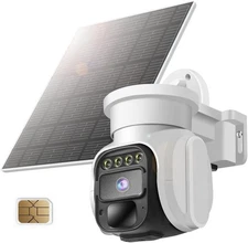 4G LTE Cellular Solar Security Camera Wireless Outdoor, No WiFi Solar Powered 
