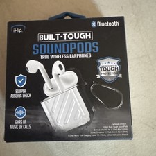 iHip Built-Tough SoundPods True Wireless Bluetooth Earphones *NEW* WHITE