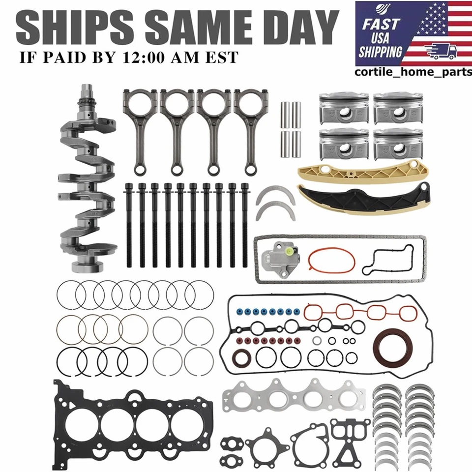 Kit completo de reconstrucción de 1,6 L para motor Hyundai Accent/Kia Rio GDI 2012-2019 EE. UU. Foto 2 de 4