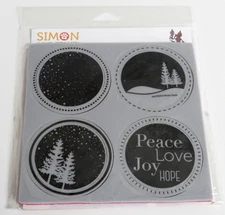 Simon Says Stamp WINTER SEALS SSS102355 8pc Cling Stamp Set CHRISTMAS HOLIDAY