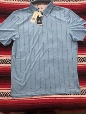 Adidas Ultimate365 Retro Print Golf Shirt Light Blue/Power Berry/Legacy Blue
