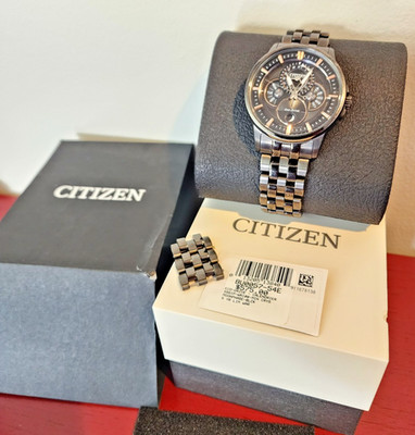 Citizen Eco-Drive Men's Calendrier Moon Phase Multifunction Watch BU0057-54E