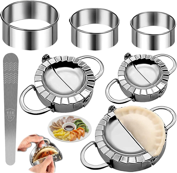 Ravioli Former,7 StüCk Edelstahl KnöDel Ravioliformer Set,Teigtaschenformer, Rav-image