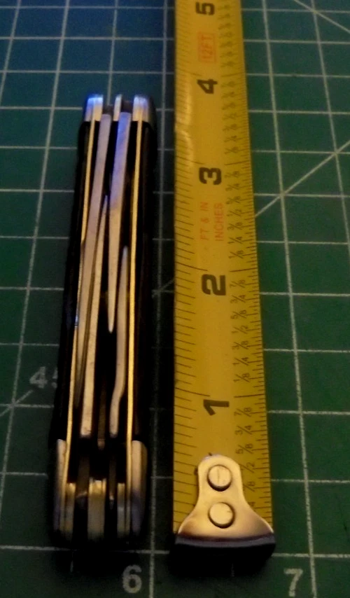 Винтажный карманный нож Providence R.I. с 4 лезвиями и несколькими инструментами - Изображение 4 из 4