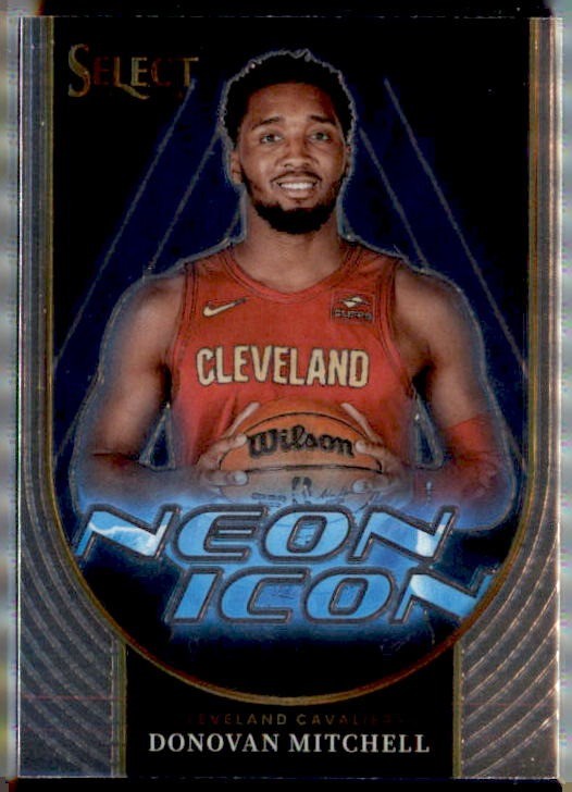 2023-24 Panini Select #19 Donovan Mitchell Neon Icon