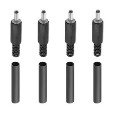 3.5x1.35mm DC Male Plug, 4 Pack DIY DC Barrel Connector with Heat Shrink Tube