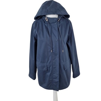 Fat Face Waterproof Jacket Womens UK 10 Hooded Charcoal Grey Taped Seams