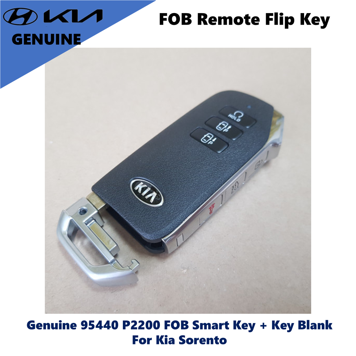 まいまいページ VD7084-Kia K900 Remote Key Fob 3 Buttons 433MHz 95440-J6100